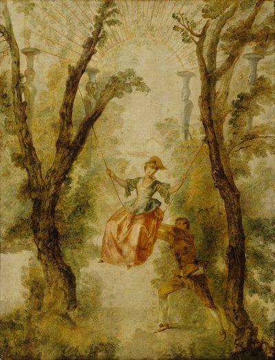 The Swing by Jean Antoine Watteau